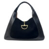 Gucci Softbit Maxi Suede Shoulder Bag Black 42Cm