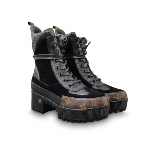 Louis Vuitton Laureate Desert Suede Boot Black 1A4XY1