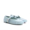 Chanel Mary Jane Flat Ballet Smooth Leather Light Blue