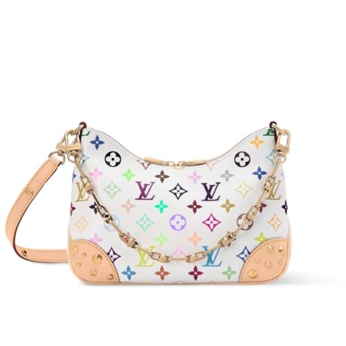 Louis Vuitton X TM Boulogne PM Monogram Canvas Shoulder Bag Multicolor White 26m M27790
