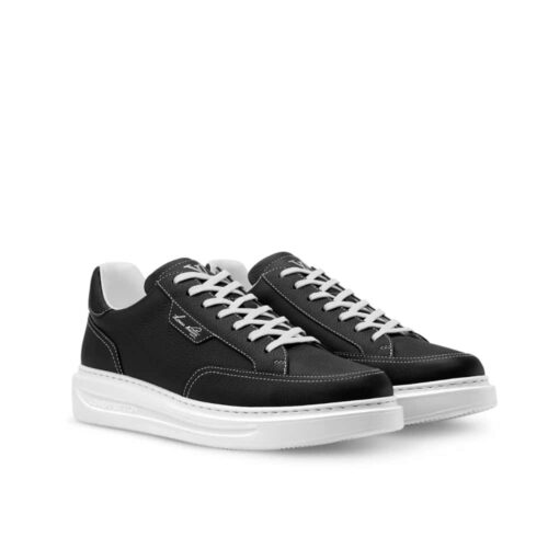 Louis Vuitton Beverly Hills Grained Leather Sneaker Black 1AJ835