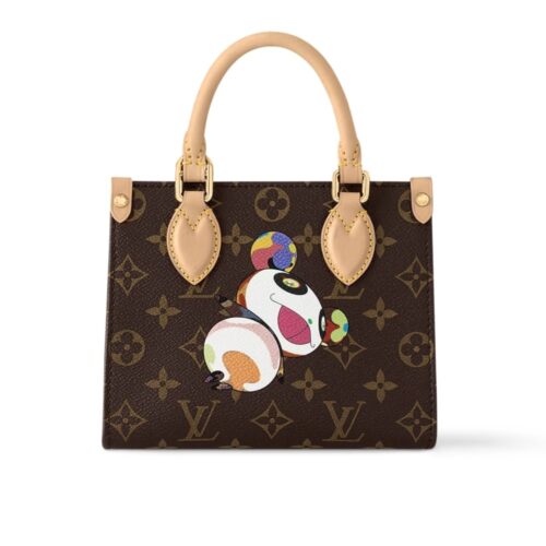 Louis Vuitton X Takashi Murakami Onthego BB Monogram Canvas Shoulder Bag Brown 18Cm M13668