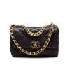 Chanel 19 Medium Smooth Leather Handbag Black 26Cm AS1160 B04852 94305