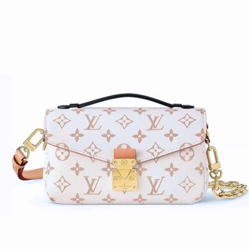 Louis Vuitton Pochette Métis East West Monogram Canvas Shoulder Bag Beige 21Cm M46914