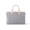Louis Vuitton Speedy Soft 30 Monogram Denim Top Handle Bag Washed Grey 30cm M13344