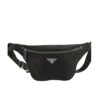 Prada Re-Nylon and Saffiano Leather Belt Bag Black 30cm 2VL033 2DMH F0002 V OOM