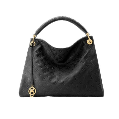 Louis Vuitton Artsy MM Monogram Empreinte Hobo Bag Black 41cm M41066