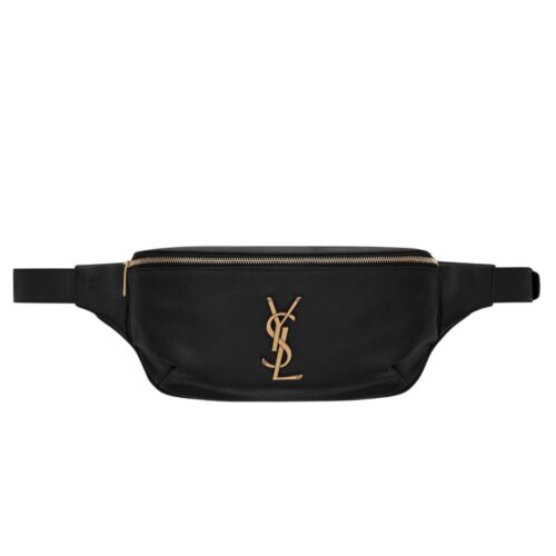 Saint Laurent Cassandre Classic Grain De Poudre Embossed Leather Belt Bag Black 25Cm 589959DME0W1000