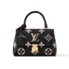 Louis Vuitton Madeleine BB Monogram Empreinte Leather Top Handle Bag Black and Beige 24cm M45978