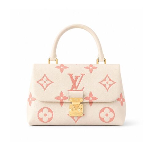 Louis Vuitton Madeleine BB Monogram Empreinte Handle Bag Beige Pink 25Cm