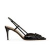 Valentino Garavani VLogo Signature Patent Leather Slingback Pump 80Mm Black 8W0S0R01TMK 0NO
