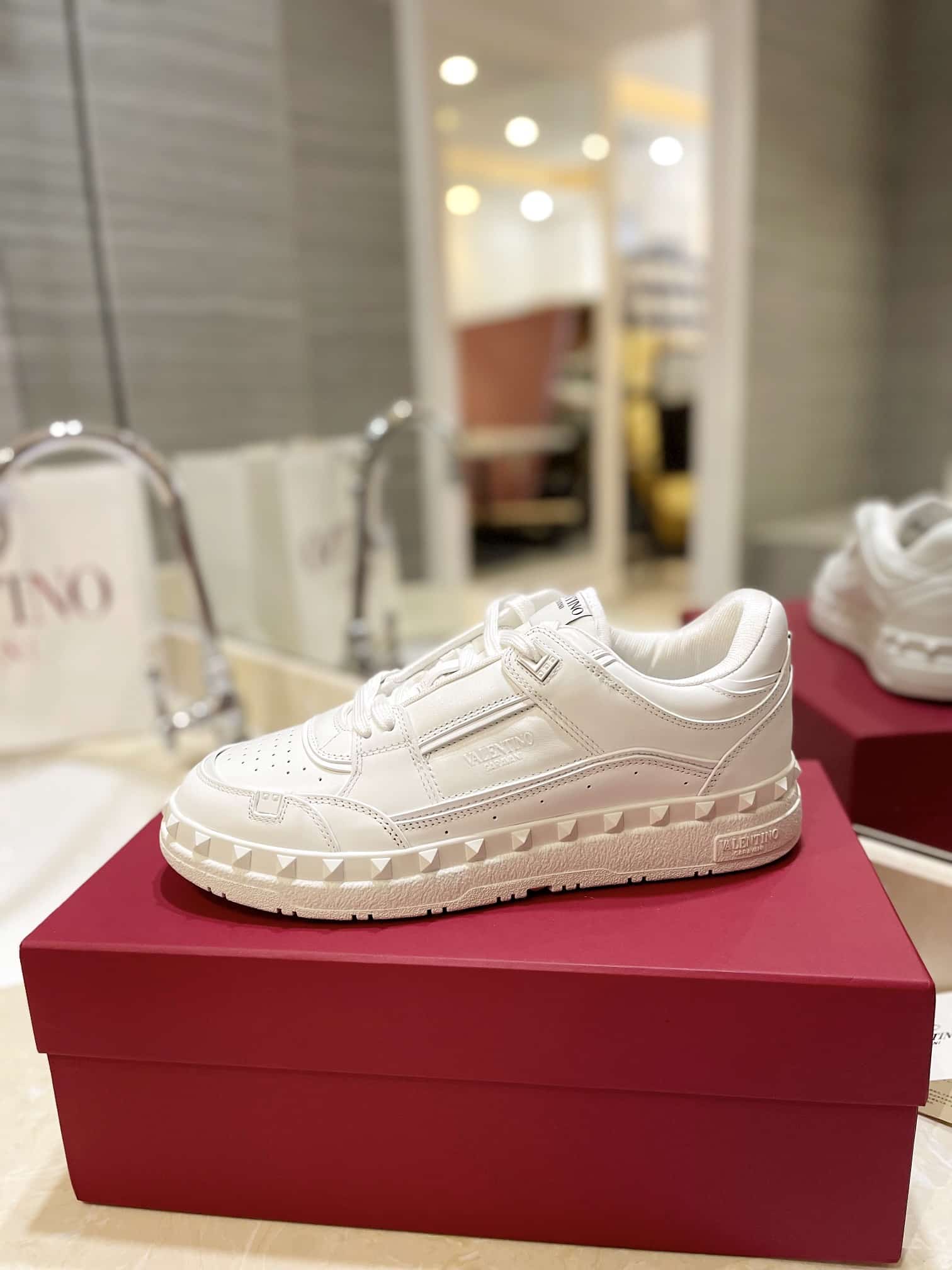 Valentino Garavani Freedots Low Top Trainer Sneaker White 8Y2S0H43RDG 0BO - Image 9