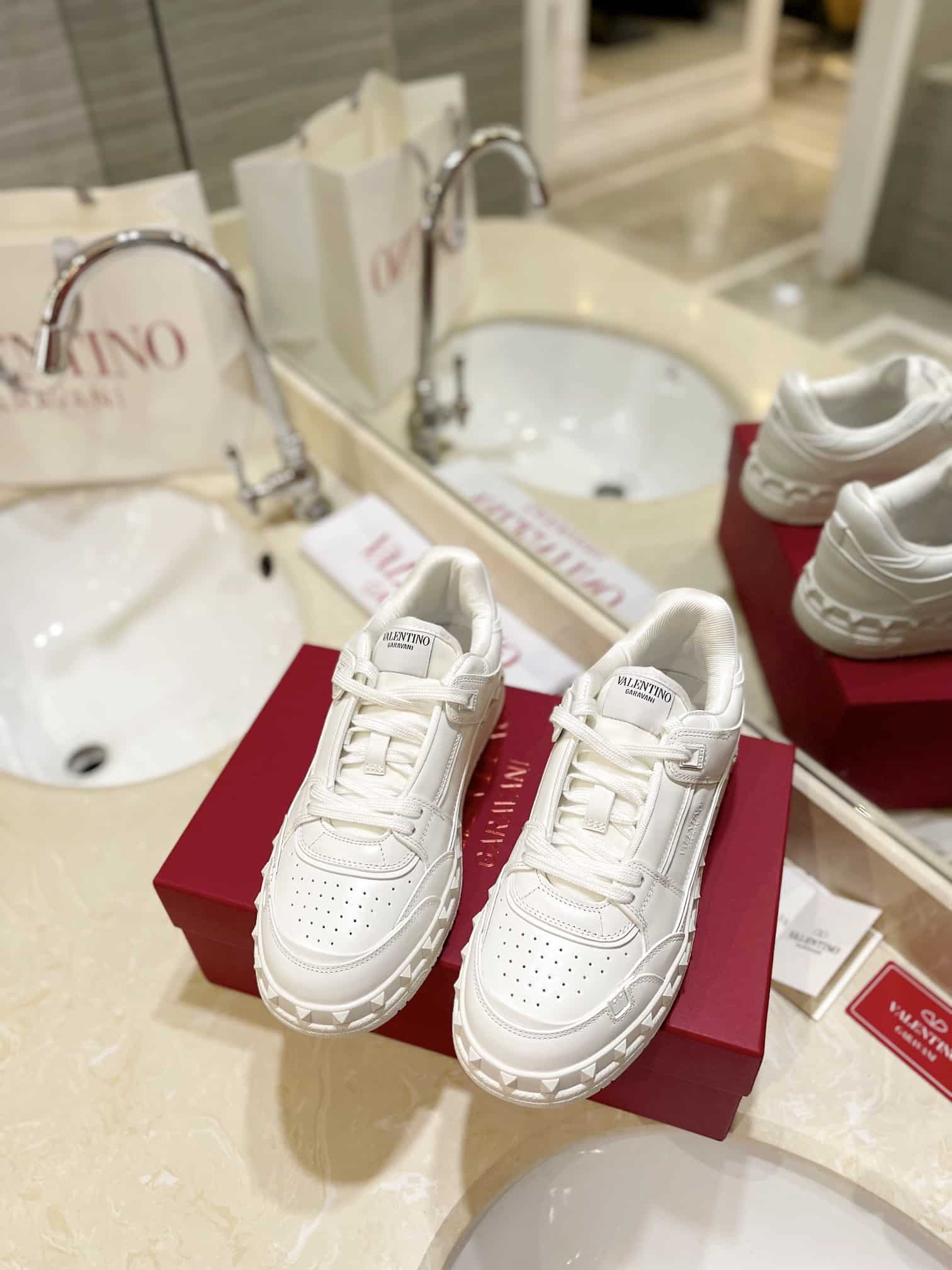 Valentino Garavani Freedots Low Top Trainer Sneaker White 8Y2S0H43RDG 0BO - Image 10