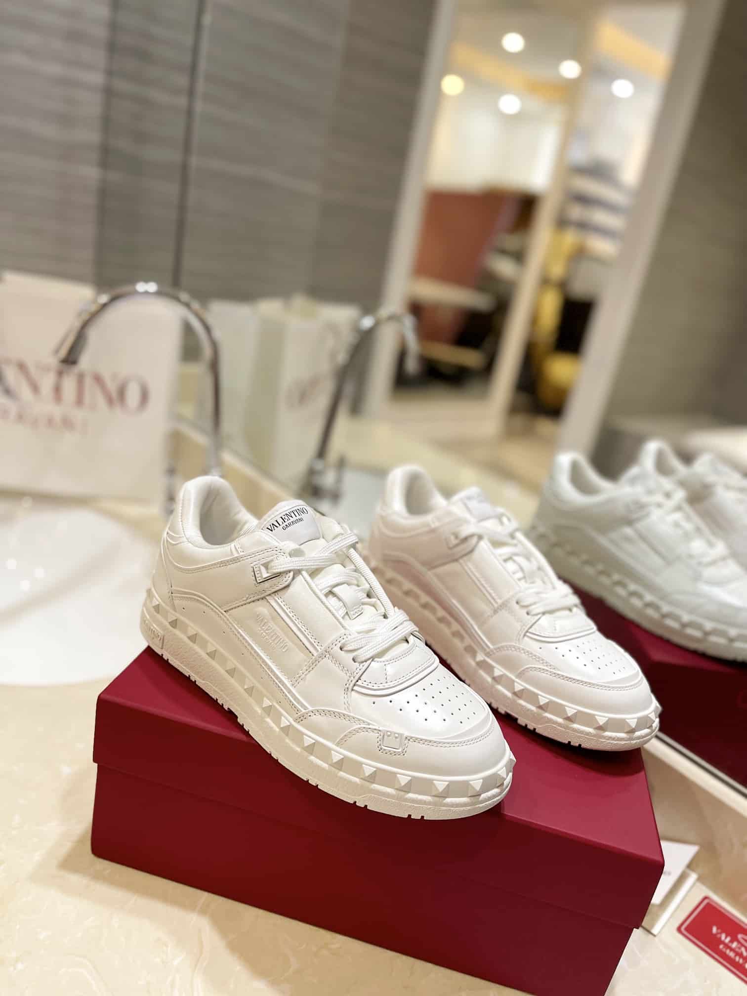 Valentino Garavani Freedots Low Top Trainer Sneaker White 8Y2S0H43RDG 0BO - Image 2