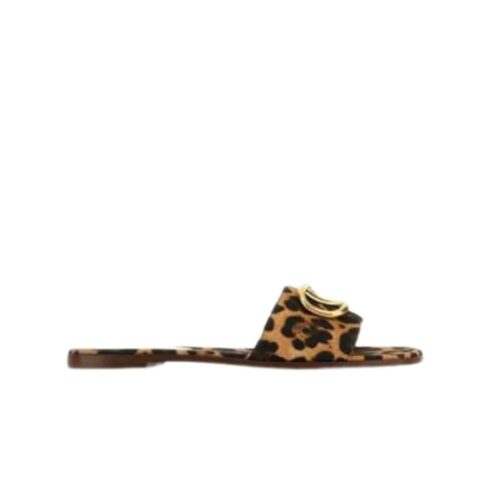 Valentino Garavani VLogo Leopard Print Slide Sandals 3W2S0BD5RQY 09J