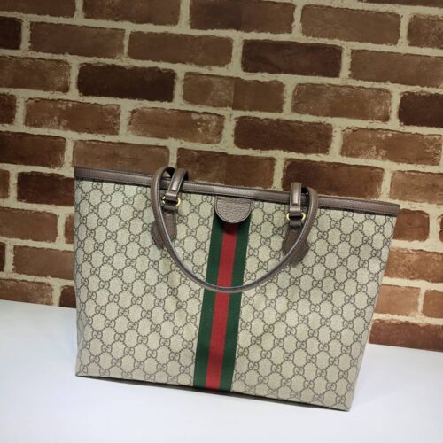 Alternative view of Gucci Ophidia Large GG Supreme Canvas Tote Bag Beige And Dark Brown 38Cm 631685 96IWB 8745