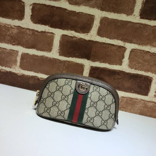 Alternative view of Gucci Ophidia GG Supreme Canvas Cosmetic Pouch Brown 17Cm
