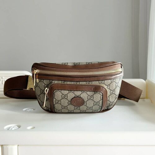 Alternative view of Gucci GG Monogram Canvas Belt Bag Brown 24Cm