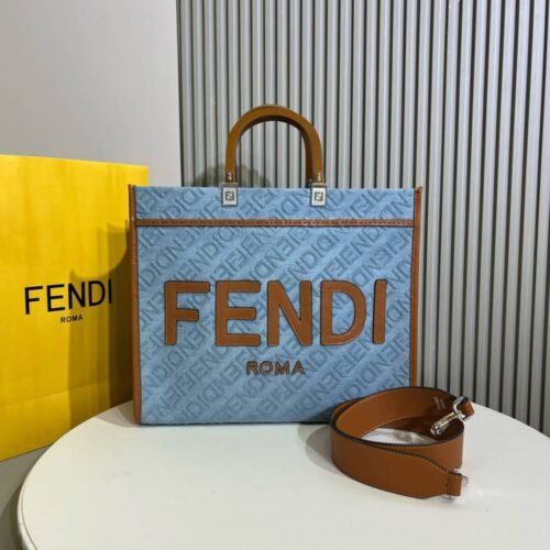 Alternative view of Fendi Sunshine Medium Denim Light Blue 35Cm