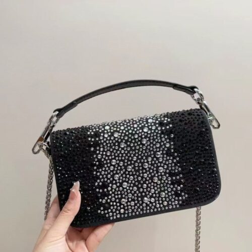 Alternative view of Valentino Loco Small Vlogo Shoulder Bag Black 20Cm