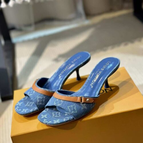 Alternative view of Louis Vuitton 6AM Monogram Denim Mule Blue 1ADIF1