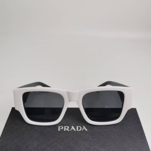 Alternative view of Prada Rectangle Sunglasses Black And White