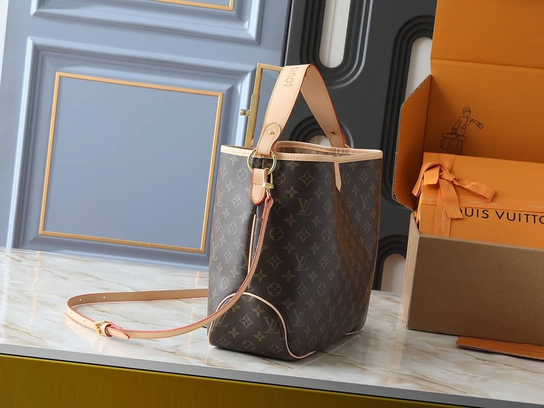 Louis Vuitton Delightful PM Monogram Canvas Tote Bag Brown 40Cm M40352 - Image 7