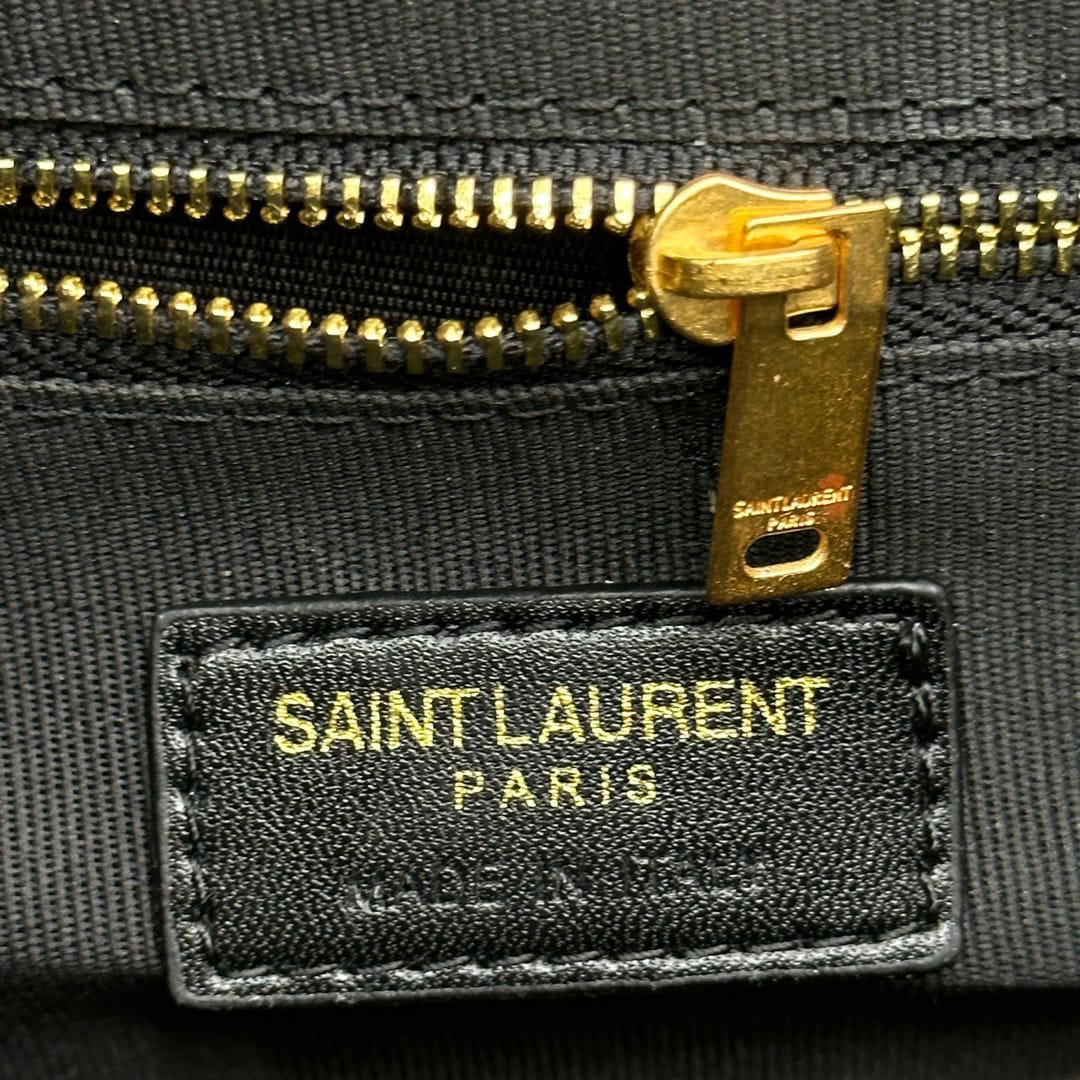 Saint Laurent Envelope Medium Quilted Grain De Poudre Embossed Leather Crossbody Bag Beige 24Cm 600185BOW912721 - Image 5