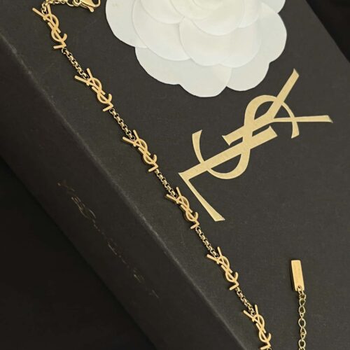 Alternative view of Saint Laurent Cassandre Bracelet Gold Tone