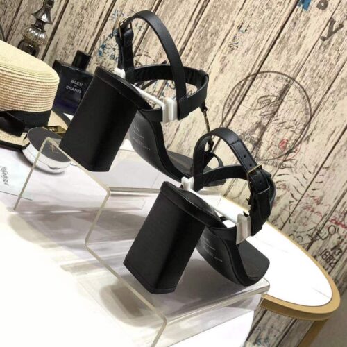 Alternative view of Saint Laurent Cassandra Leather Slingback Sandals Black 658198Dwett1000