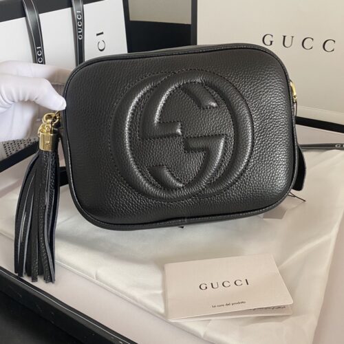 Alternative view of Gucci Soho Small Grained Leather Disco Bag Black 21Cm 308364 A7M0G 1000