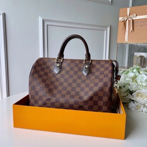 Alternative view of Louis Vuitton Speedy Bandoulière 30 Damier Ebene Handle Bag Brown 30Cm N40590