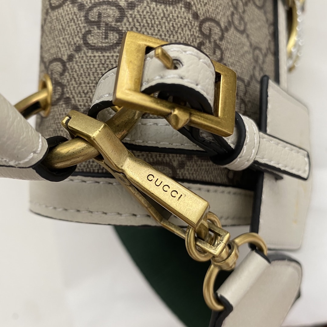 Gucci Queen Margaret Small GG Supreme Canvas Top Handle Bag White 25Cm 476541 9I6St 9753 - Image 9