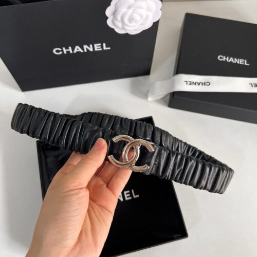 Alternative view of Chanel Cc Silver Belt 30Mm