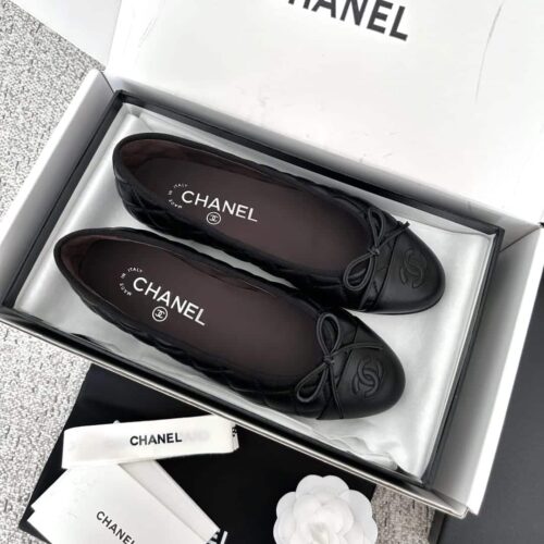 Alternative view of Chanel Ballerina Flat Quilted Leather Black G26250 X01725 94305