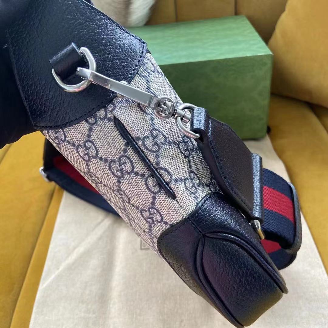 Gucci Jackie 1961 Small GG Supreme Canvas Shoulder Bag Beige And Blue 28Cm 678843 96IWN 4076 - Image 4
