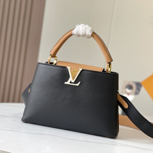Alternative view of Louis Vuitton Capucines BB Handle Bag Black Arizona 27Cm M59466