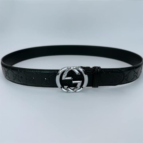 Alternative view of Gucci Signature Leather Belt Black 411924 Cwc1N 1000