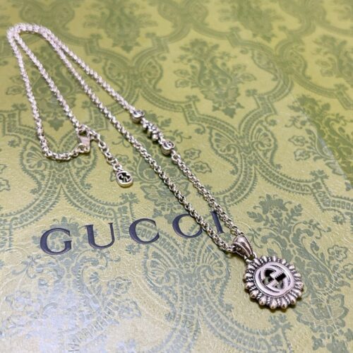 Alternative view of Gucci Interlocking Sterling Silver Necklace Silver