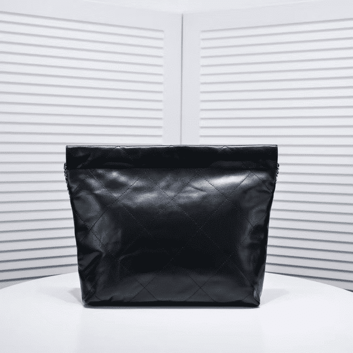 Chanel 22 Large Glossy Leather Hobo Bag Black 42cm AS3261 B19059 94305 - Image 4