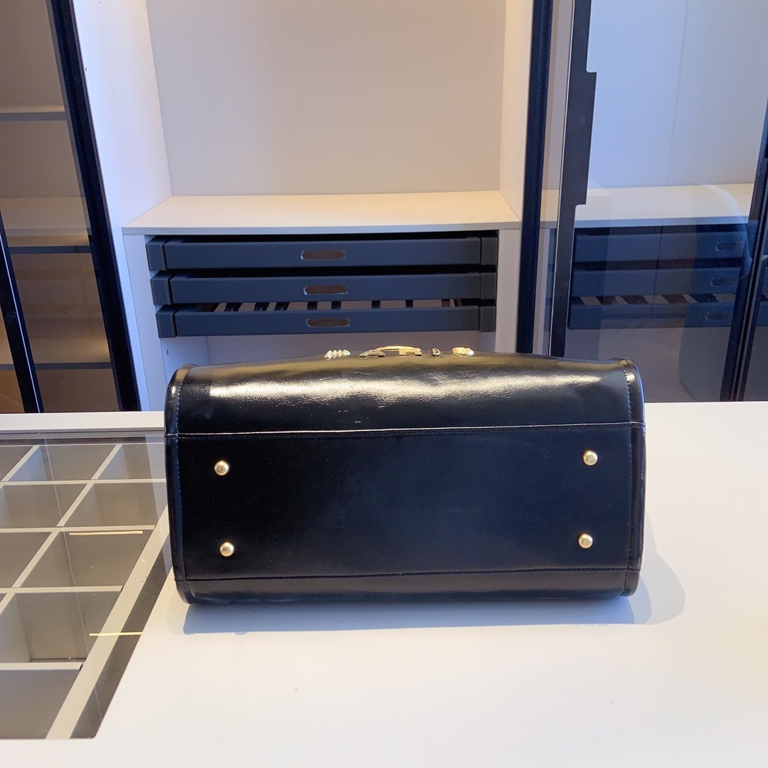 Chanel Deauville Large Smooth Leather Tote Bag Black 38cm - Image 5