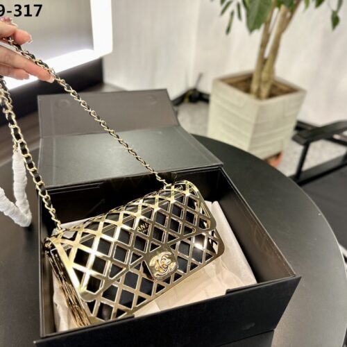 Alternative view of Chanel Cage Mini Metal Flap Bag Gold 18cm AS2514 B05552 NC533