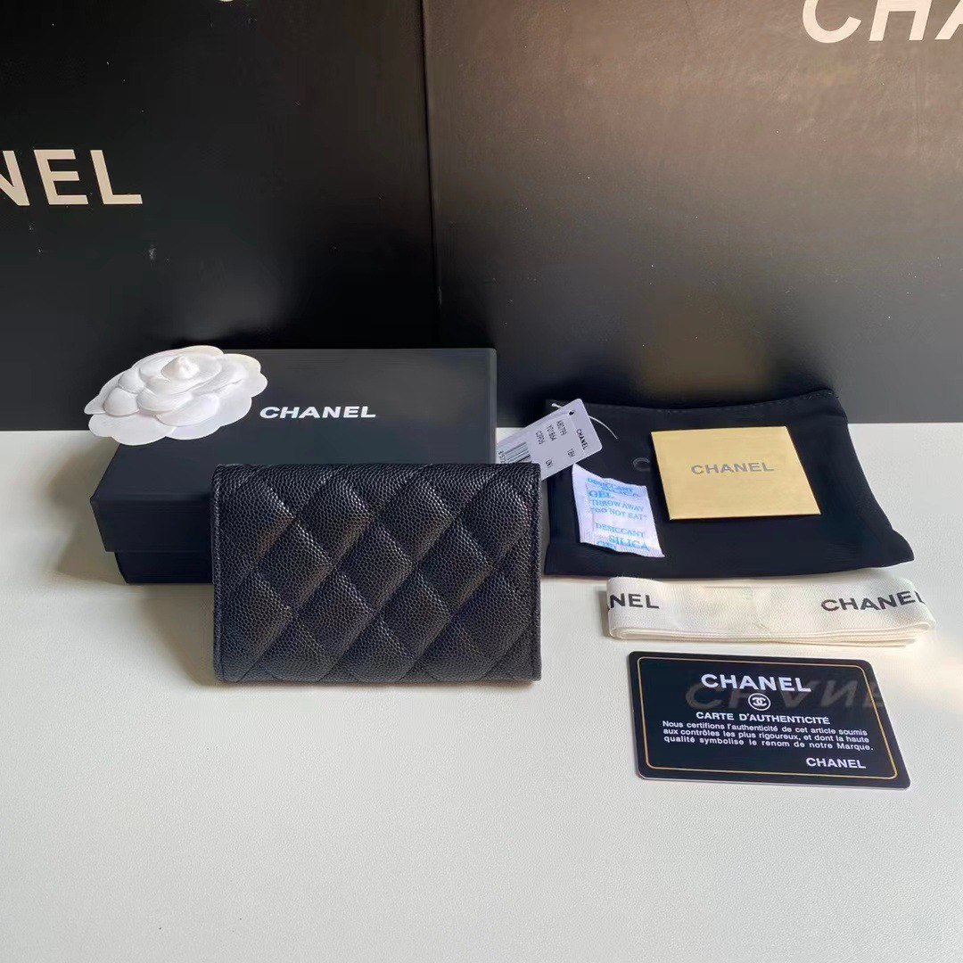 Chanel Classic Card Holder Grained Leather Black 10cm AP0214 Y01864 C3906 - Image 3