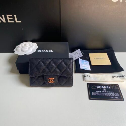 Alternative view of Chanel Classic Card Holder Grained Leather Black 10cm AP0214 Y01864 C3906