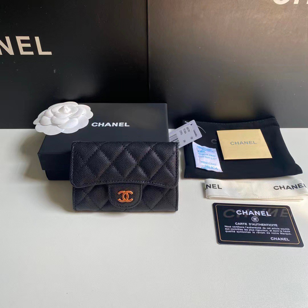 Chanel Classic Card Holder Grained Leather Black 10cm AP0214 Y01864 C3906 - Image 2