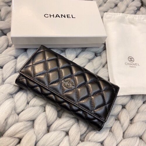 Alternative view of Chanel Long Flap Wallet Black 19Cm