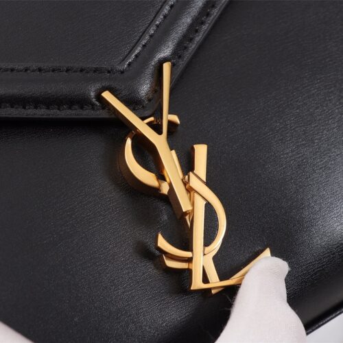 Alternative view of Saint Laurent Cassandra Medium Top Handle Bag Black Gold 24Cm 623931Bow0W1000