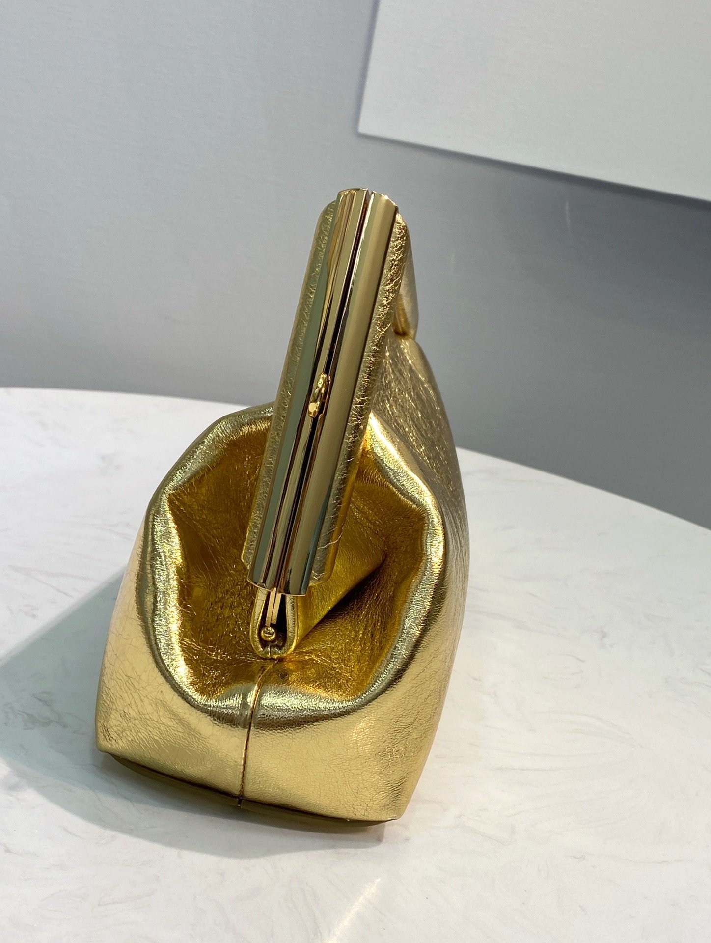 Fendi First Small Laminate Leather Clutch Gold 24cm 8BP129AISPF0RXU - Image 5