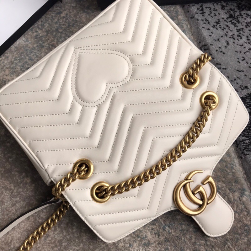 Gucci GG Marmont Mini Matelasse Leather Shoulder Bag White 22Cm 446744 DTDIT 9022 - Image 4
