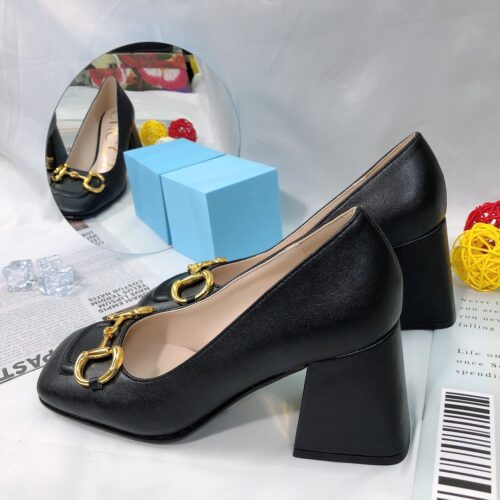 Alternative view of Gucci Horsebit Leather Pump Black 643886 C9D00 1000